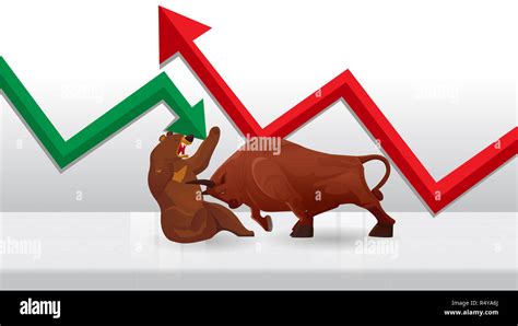 Stock market cartoon bull bear hi-res stock photography and images - Alamy