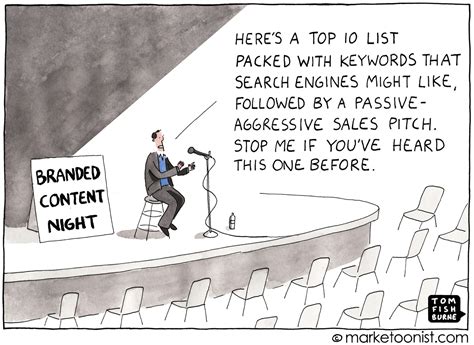 Optimizing Content cartoon | Marketoonist | Tom Fishburne