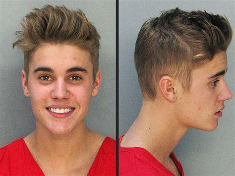 Colour inspiration: Bright red t-shirt Bieber was wearing when his mugshot was taken in January ...