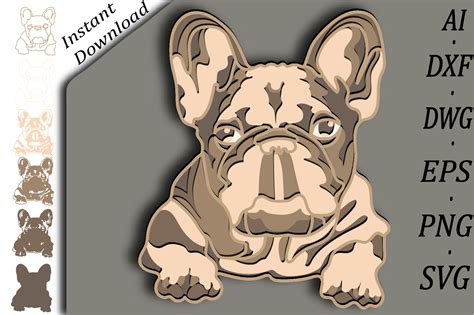 French Bulldog Multilayer Svg/Vector Dog Graphic by nazarovserhii92 ...