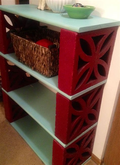 DIY brick shelf | Cinder block furniture, Diy shelves, Brick shelves