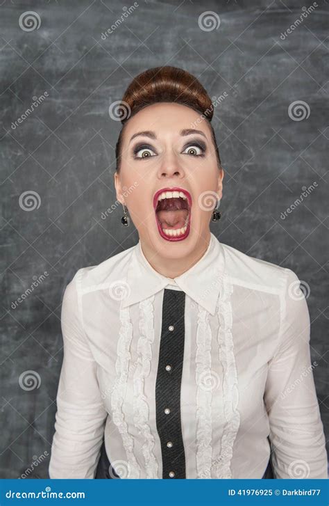 Angry Screaming Woman Stock Photo - Image: 41976925