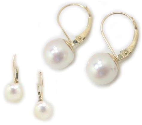 Leverback Akoya Cultured Pearl Earrings