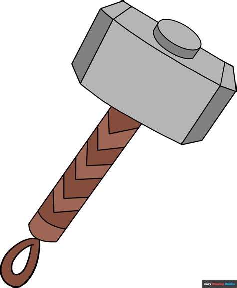 God Of Thunder Hammer Mjolnir Vector Design Inspiration Or Illustration Template Stock ...