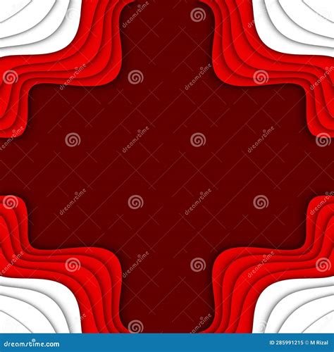 Indonesia Flag Border Frame Background Design Stock Illustration ...