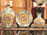 Vintage Collection - 3 Piece Ceramic Vase Set - Yellow – Samiksha's