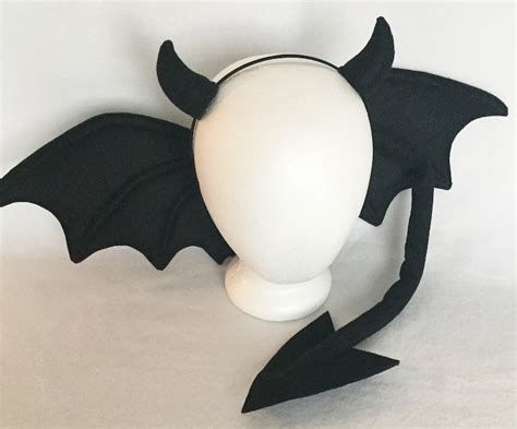 Custom Color Devil Costume Devil Wings Horns Tail Demon - Etsy