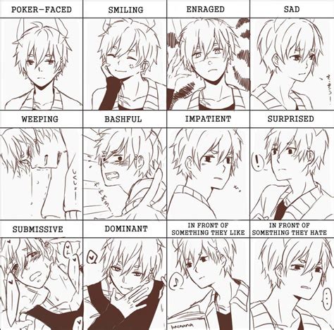 Expression Meme: Luke by baenana on DeviantArt | Anime faces expressions, Drawing expressions ...