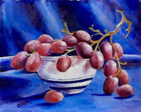 STILL LIFE WITH GRAPES a still life coming soon to our member library. | Grape painting, Grapes ...