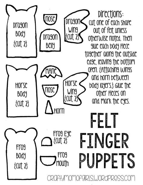 Free Printable Finger Puppet Templates - Free Printable