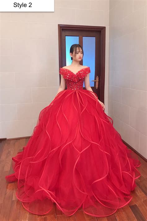 Red Princess Dresses For Prom