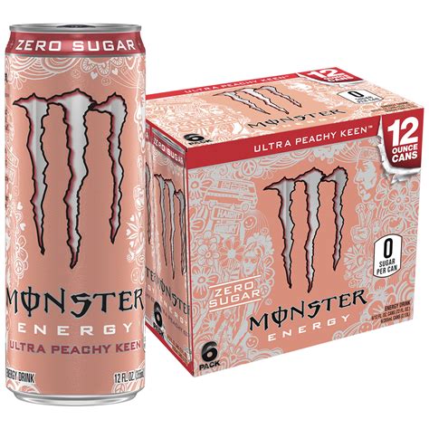 Buy Monster Energy Ultra Peachy Keen, 12 fl oz, 6 Pack Online at Lowest ...