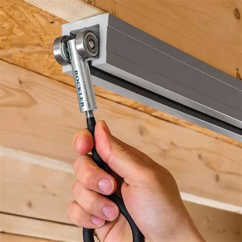 New Rockler Ceiling Track System for Overhead Taming of Vacuum Hoses and Power Cords