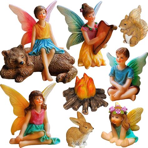 Fairy Garden Miniature Fairies : 6 Pieces Fairy Garden Accessories Miniature Fairies Fairy Swing ...