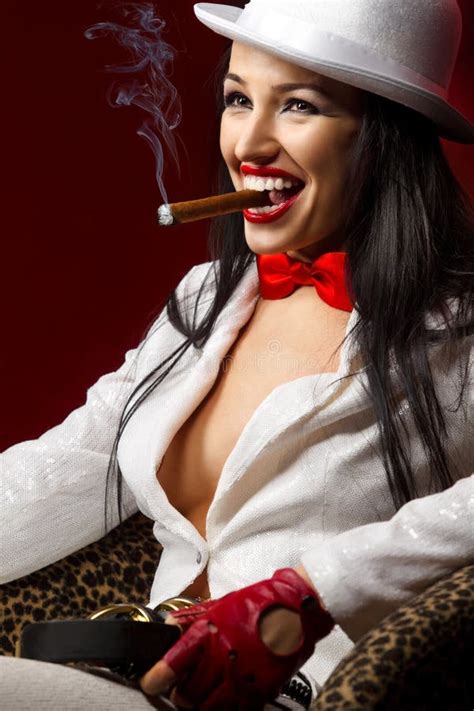 Fashion Model With Cigar Stock Images - Image: 27261754