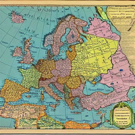 19th Century Map Of Europe - Alysia Margeaux
