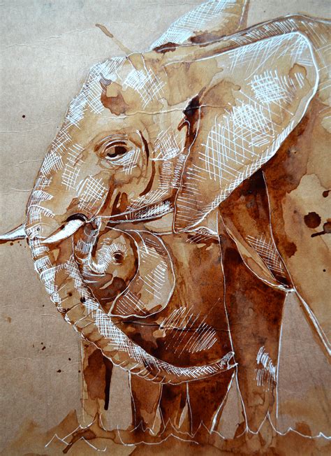 Elephant (Coffee Paint) on Behance