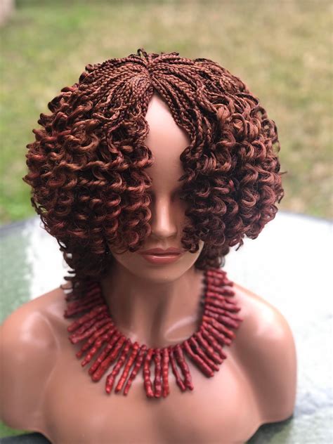 Braided Wig. Curly Wig.color 30.exactly as Pictured. | Etsy