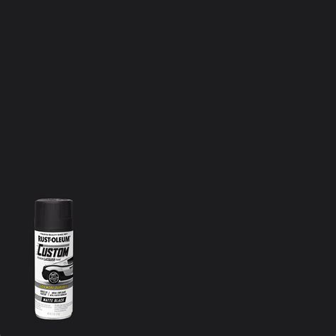 Rust-Oleum Automotive 11 oz. Matte Black Custom Lacquer Spray Paint (6 ...
