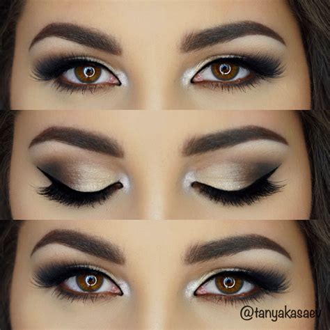 Beautiful classy eye makeup look eyeshadow ideas Valentine's Day evening bridal lashes glam ...