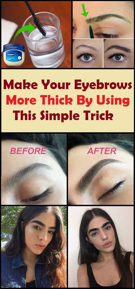 Make Your Eyebrows More Thick By Using This Simple Trick | How to grow eyebrows, Beauty make up ...