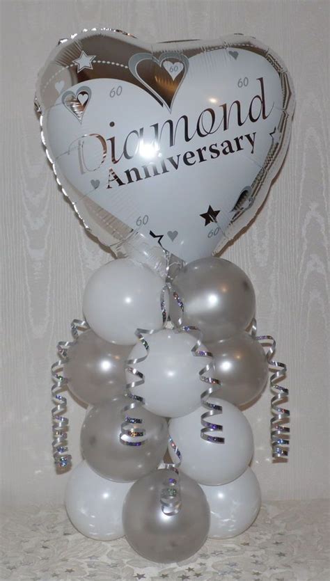 DIAMOND 60th WEDDING ANNIVERSARY - FOIL BALLOON DISPLAY - T… | 60th wedding anniversary ...