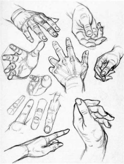 how to draw foreshortened hands - foreshortening hands Anatomy Sketches ...