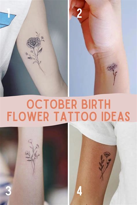 October birth flower tattoo ideas marigolds cosmos – Artofit