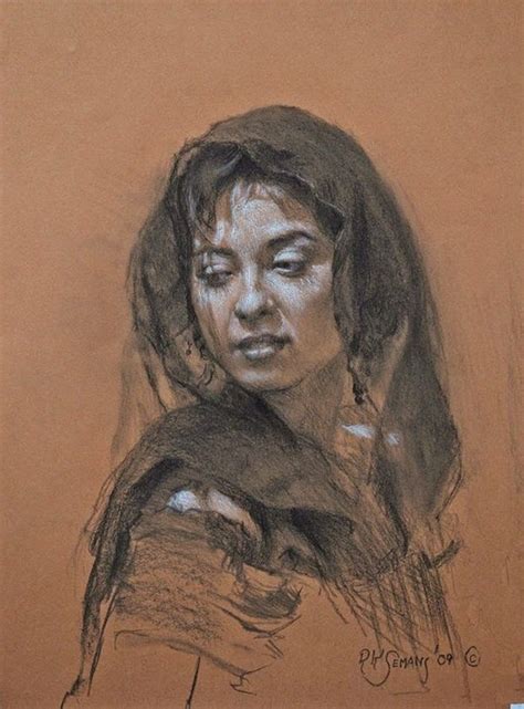 Ink Portrait | Portrait painting, Portrait drawing, Pastel portraits