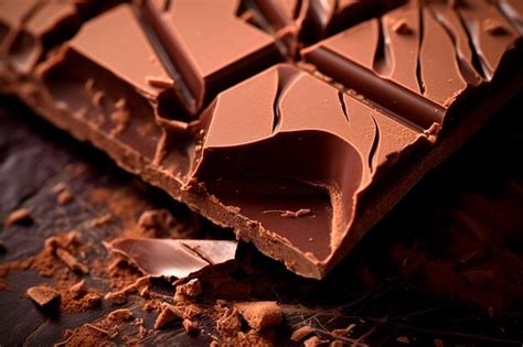 Premium Photo | Closeup Delight Chocolate bar with bran a temptation ...