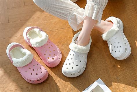 Croc Inspired Fleece Lined Fuzzy Clogs Deal - Wowcher