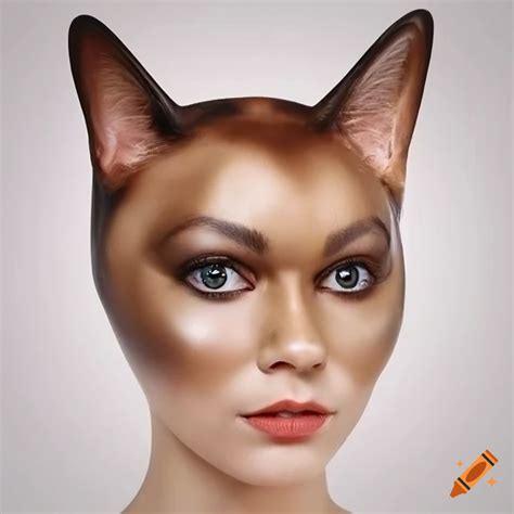 Mary elizabeth winstead with siamese cat face mask on Craiyon