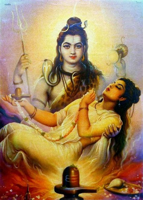 Lord Shiva carrying Sati Artist: Raghuvir Mulgaokar. India Vintage Postcard (via Etsy: Indiaguru ...