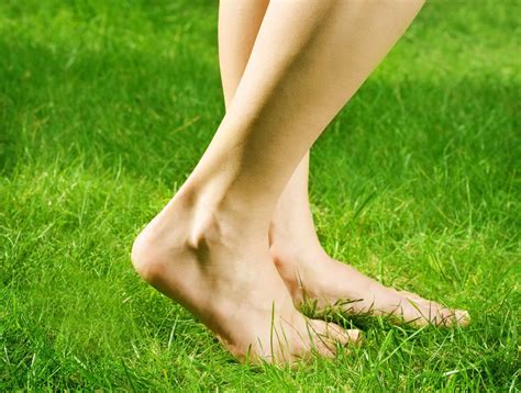 Can walking barefoot on grass improve your health?