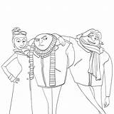 Characters From Despicable Me 3 Coloring Page  Free Printable Coloring sketch template
