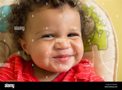 Mixed race toddler boy smiling Stock Photo - Alamy