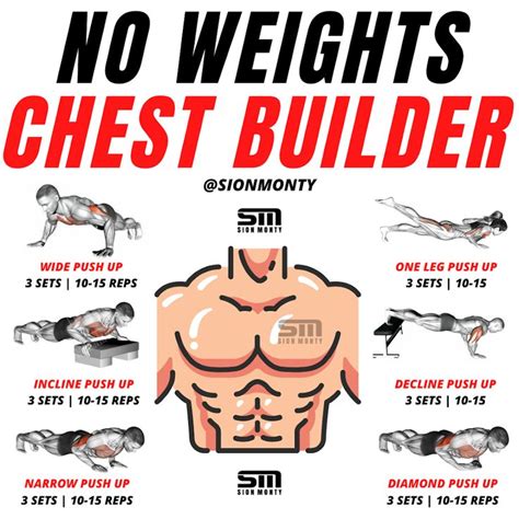 Home Chest workout | Chest workout at home, Gym workouts for men, Workout routine for men