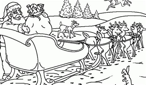 Free Santa And Reindeer Coloring Pages Printable, Download Free Santa And Reindeer Coloring ...