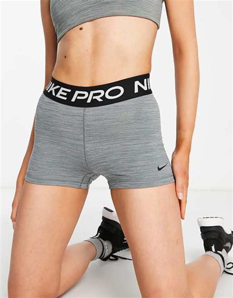 Nike Pro Training 3 inch booty shorts in smoke grey | ASOS