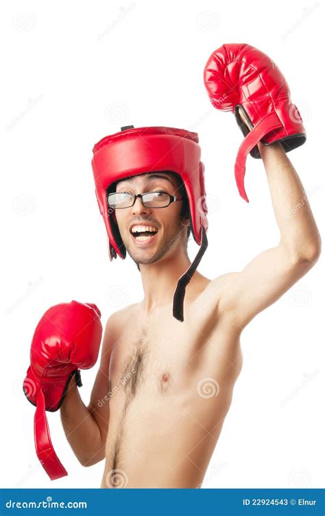 Funny boxer isolated stock image. Image of health, champion - 22924543