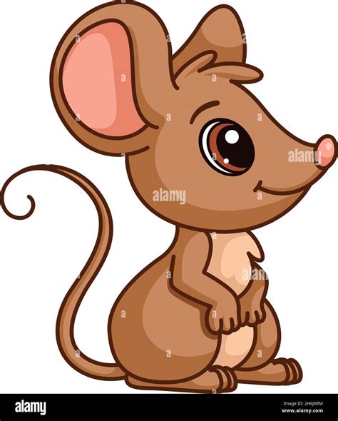 Cute mouse. Cartoon rat character. Smiling animal Stock Vector Image ...