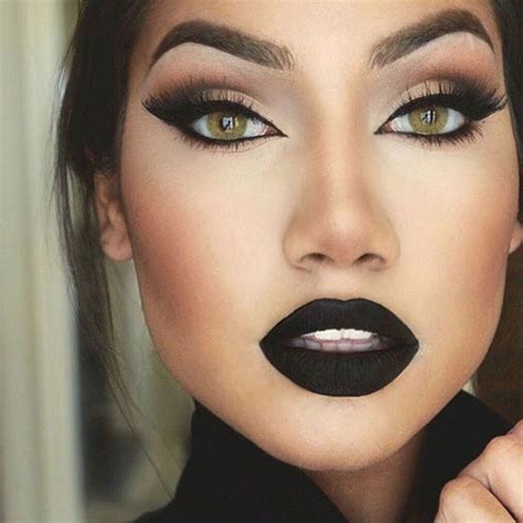 20+ Gorgeous Black Lipstick For Women Looks Cool - - 20+ Gorgeous Black Lipstick For Women Looks ...