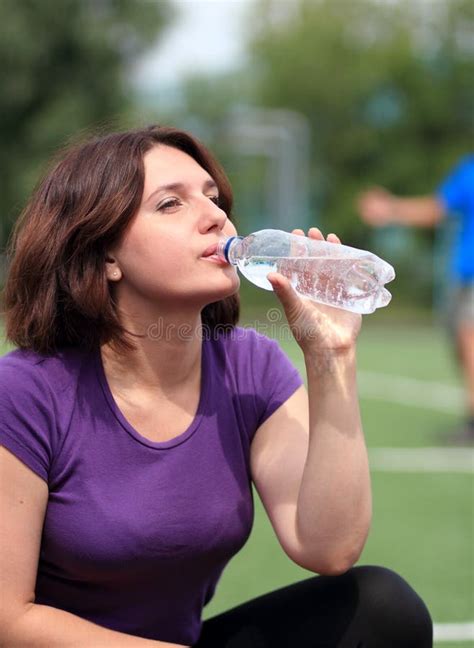 Fitness Woman Drinking Water Stock Photo - Image of adults, refreshment: 25672372