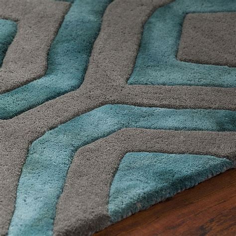 Chandra Rugs Fran 7'9 X 10'6 Hand-Tufted Area Rug In Teal/grey in 2021 | Chandra rugs, Hand ...