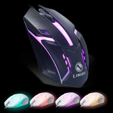 Gaming Mouse Wired, RGB Backlit Color 1200 DPI Adjustable Comfortable Grip Ergonomic Optical PC ...