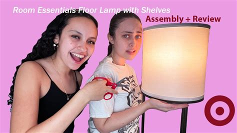 AMATEURS BUILD LAMP WITH SCISSORS?? | Room Essentials Floor Lamp with Shelves | ASSEMBLY ...