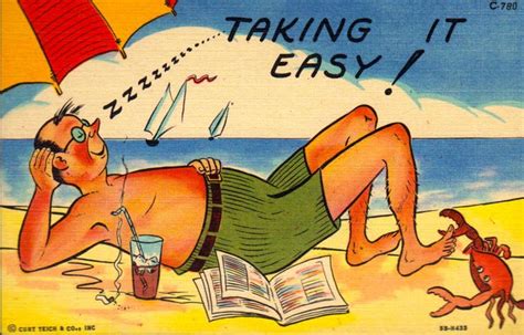 Pin by Ron Snyder on Post Card Art | Beach cartoon, Old man cartoon ...