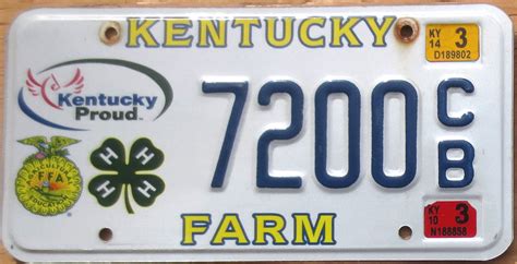 2010 Kentucky farm vg | Automobile License Plate Store: Collectible ...