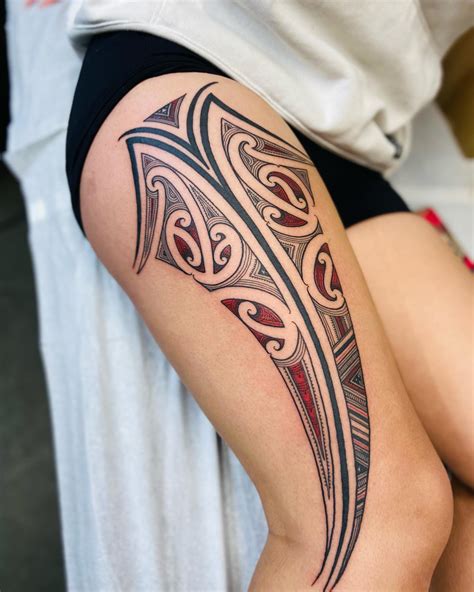 Maori Leg Tattoos For Women