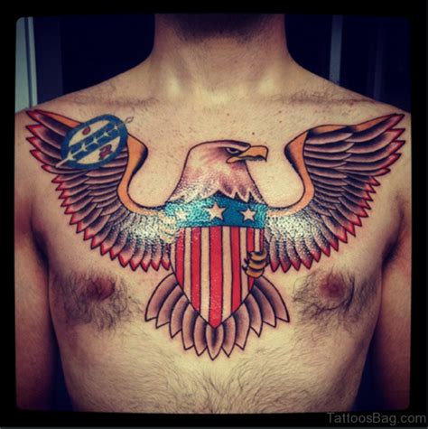 60 Graceful Eagle Tattoos On Chest